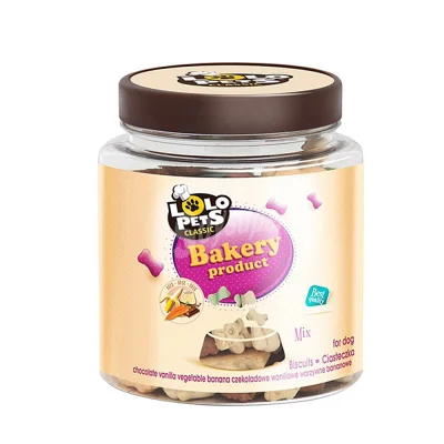 bote de cristal de Snack para perros adultos Lolo Pets Classic galletas de animales Mix 210 gramos