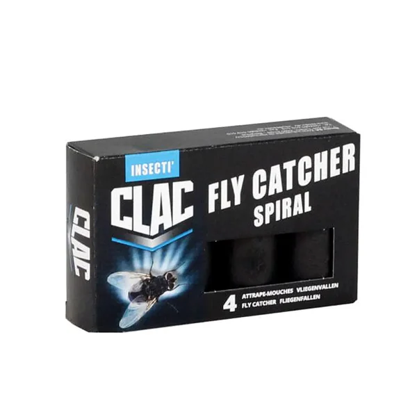 caja de tiras de papel akhesivas Clac Fly Catcher Spiral Antimoscas