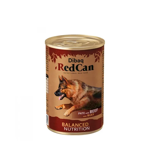 bote RED CAN PATÉ EN LATA DE BUEY PARA PERROS